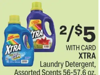 CVS Xtra laundry detergent, assorted scents 56-57.6 oz offer