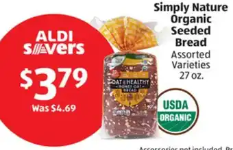 Aldi Simply nature organic seeded bread offer