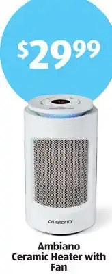 Aldi Ambiano ceramic heater with fan offer