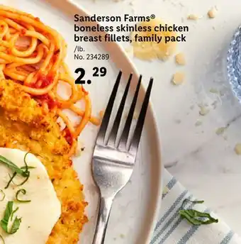 Lidl Sanderson farms boneless skinless chicken breast fillets, family pack offer