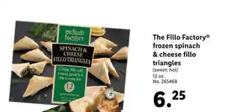 Lidl The fillo factory frozen spinach & cheese fillo triangles offer