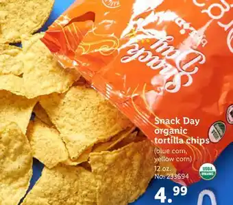 Lidl Snack day organic tortilla chips offer
