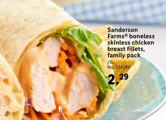 Lidl Sanderson farms boneless skinless chicken breast fillets, family pack offer