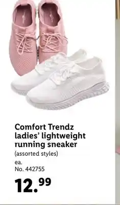 Lidl Comfort trendz ladies' lightweight running sneaker offer