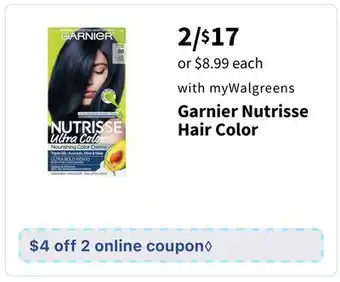 Walgreens Garnier nutrisse hair color offer