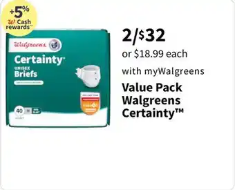 Walgreens Value pack walgreens certainty offer