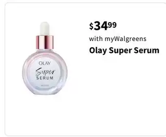 Walgreens Olay super serum offer