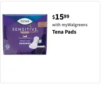 Walgreens Tena pads offer
