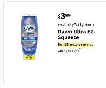Walgreens Dawn ultra ez- squeeze offer