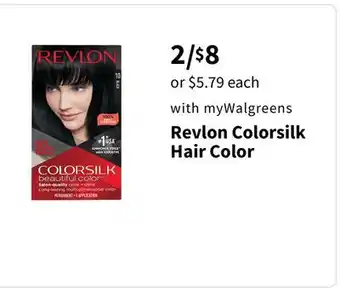 Walgreens Revlon colorsilk hair color offer