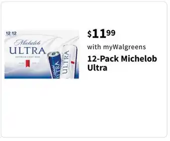 Walgreens 12-pack michelob ultra offer