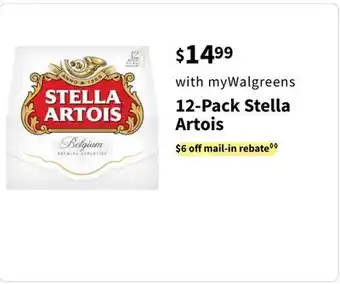 Walgreens 12-pack stella artois offer