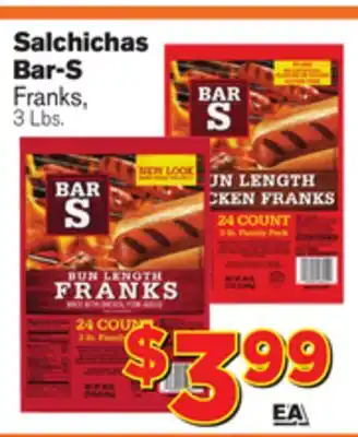 El Super Fresh Bar-s franks offer