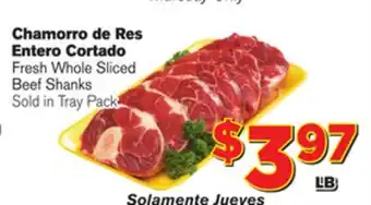El Super Fresh Whole sliced beef shanks offer