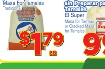 El Super Fresh Tradicional tamales masa tamales offer