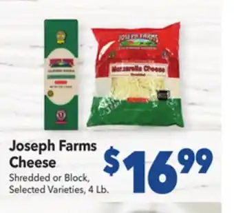 Vallarta Supermarkets Joseph farms cheese offer