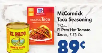 Vallarta Supermarkets Mccormick taco seasoning offer