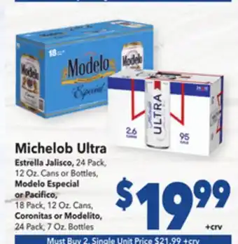 Vallarta Supermarkets Michelob ultra offer