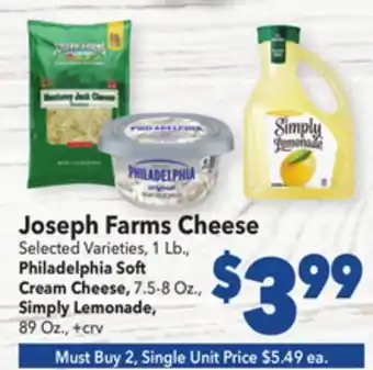 Vallarta Supermarkets Joseph farms cheese offer
