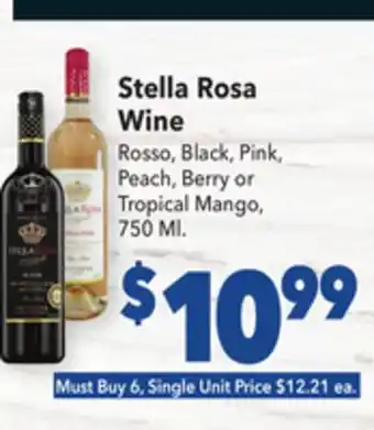 Vallarta Supermarkets Stella rosa wine offer