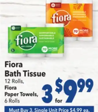 Vallarta Supermarkets Fiora bath tissue offer