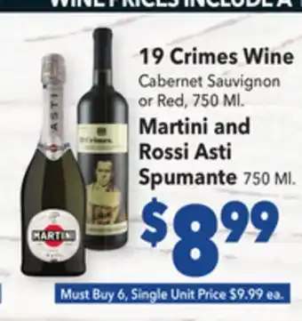 Vallarta Supermarkets 19 crimes wine offer
