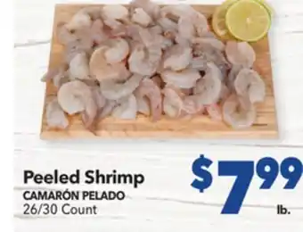 Vallarta Supermarkets Peeled shrimp offer