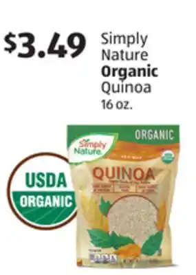 Aldi Simply nature organic quinoa offer