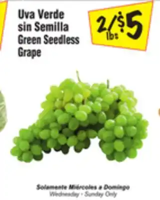 El Super Green seedless grape offer