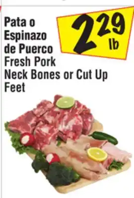 El Super Fresh pork neck bones or cut up feet offer