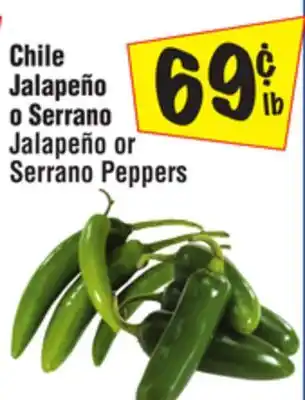 El Super Jalapeño or serrano peppers offer