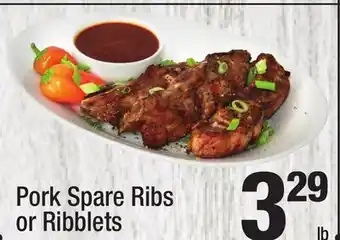 Super King Markets Pork spare ribs or ribblets offer