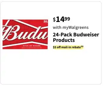 Walgreens 24-pack budweiser products offer
