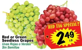 Superior Grocers Red or green seedless grapes offer