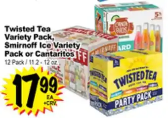 Superior Grocers Twisted tea variety pack, smirnoff ice variety pack or cantaritos offer
