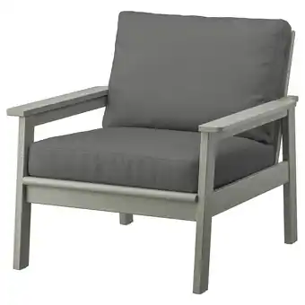 Ikea Bondholmen armchair, outdoor, gray stained/frösön/duvholmen dark gray offer