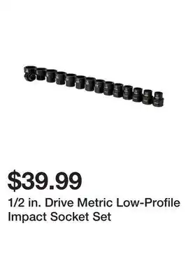 Harbor Freight Tools 1/2 in. drive metric low-profile impact socket set offer