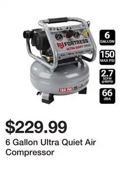 Harbor Freight Tools 6 gallon ultra quiet air compressor offer
