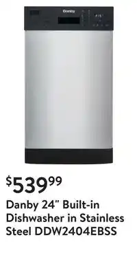 Walmart Danby 24 built-in dishwasher in stainless steel ddw2404ebss offer