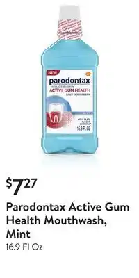 Walmart Parodontax active gum health mouthwash, mint offer