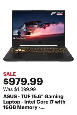 Best Buy Asus - tuf 15.6 gaming laptop - intel core i7 with 16gb memory - nvidia geforce rtx 4070 - 1tb ssd - mecha grey offer