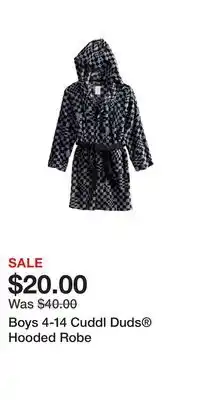 Kohl's Boys 4-14 cuddl duds hooded robe offer