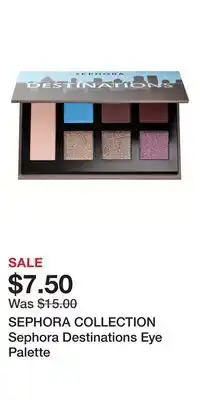 Kohl's Sephora collection sephora destinations eye palette offer