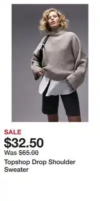 Nordstrom Topshop drop shoulder sweater offer