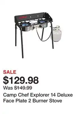 Camp chef explorer 14 deluxe face plate 2 burner stove