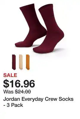 Dick's Sporting Goods Jordan everyday crew socks - 3 pack offer