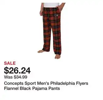 Dick's Sporting Goods Concepts sport men's philadelphia flyers flannel black pajama pants offer