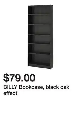Ikea Billy bookcase, black oak effect offer