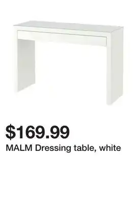 Ikea Malm dressing table, white offer