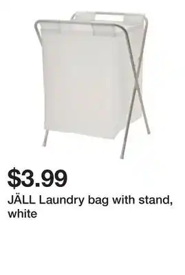 Ikea Jäll laundry bag with stand, white offer
